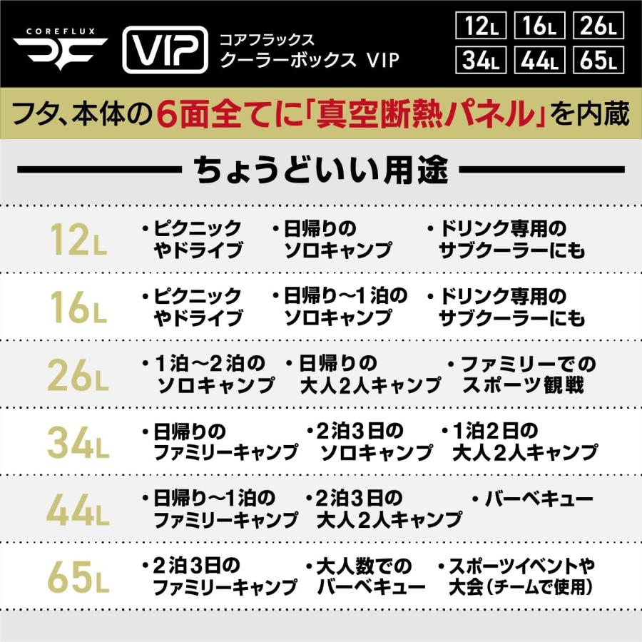 JEJアステージ COREFLUX (コアフラックス)クーラーボックス VIP スレートグレー 12L 真空断熱パネル[幅425×奥行333×高さ278mm]6面全面断熱 座れる 高保冷力