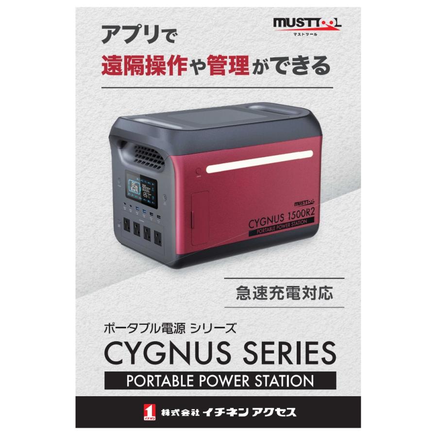 数量限定 マストツール ポータブル電源 シグナス1500R2 PB-1500R2 カスタムラップ ストリート [88295] イチネンアクセス CYGNUS MUSTTOOL WRAPGRADE